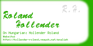roland hollender business card